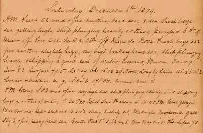06 December 1879 journal entry